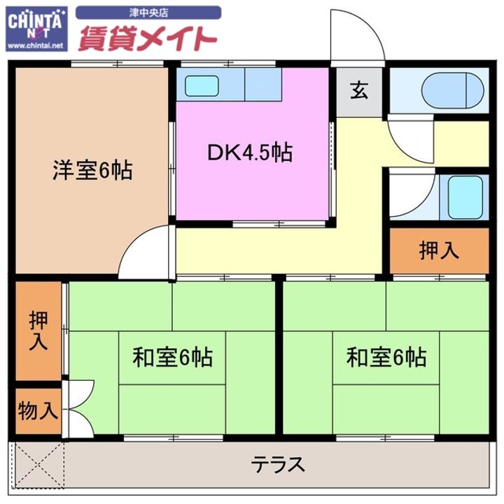 コーポ花の木荘の間取り