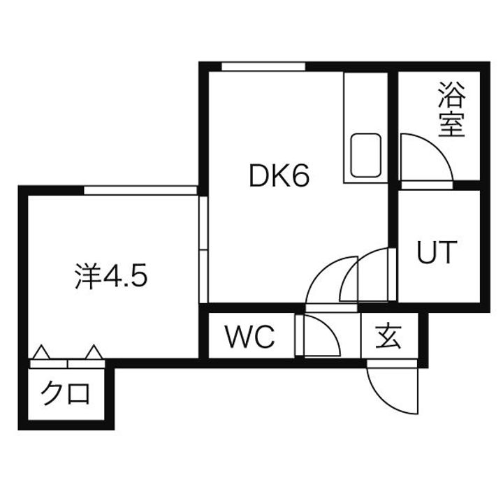 北海道札幌市豊平区豊平六条3(マンション)の賃貸物件の間取り