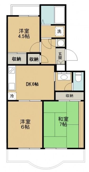 所沢メゾン1号館の間取り