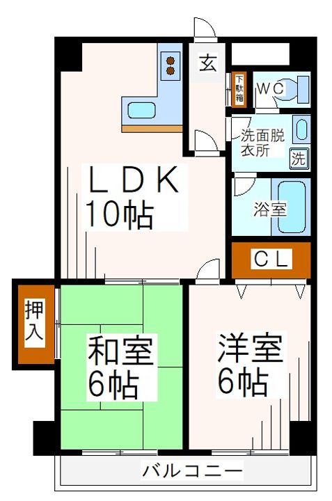 東京都多摩市豊ヶ丘1(マンション)の賃貸物件の間取り