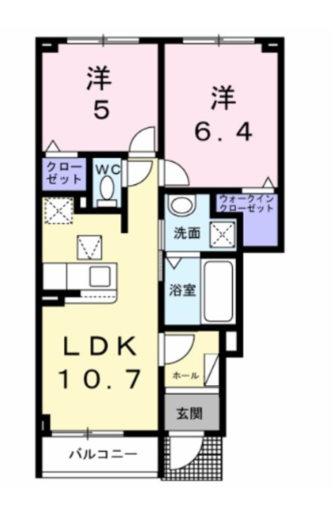 愛知県名古屋市天白区平針台1(アパート)の賃貸物件の間取り
