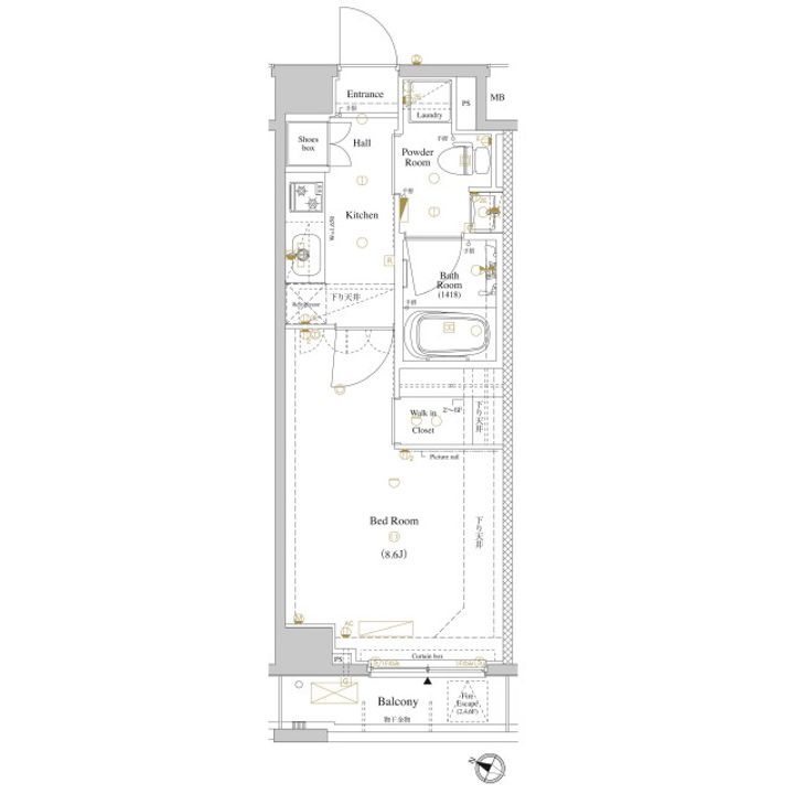 ルクレ高円寺アジールコートの間取り