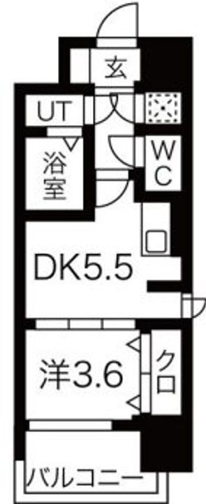 大阪府大阪市西区本田2(マンション)の賃貸物件の間取り