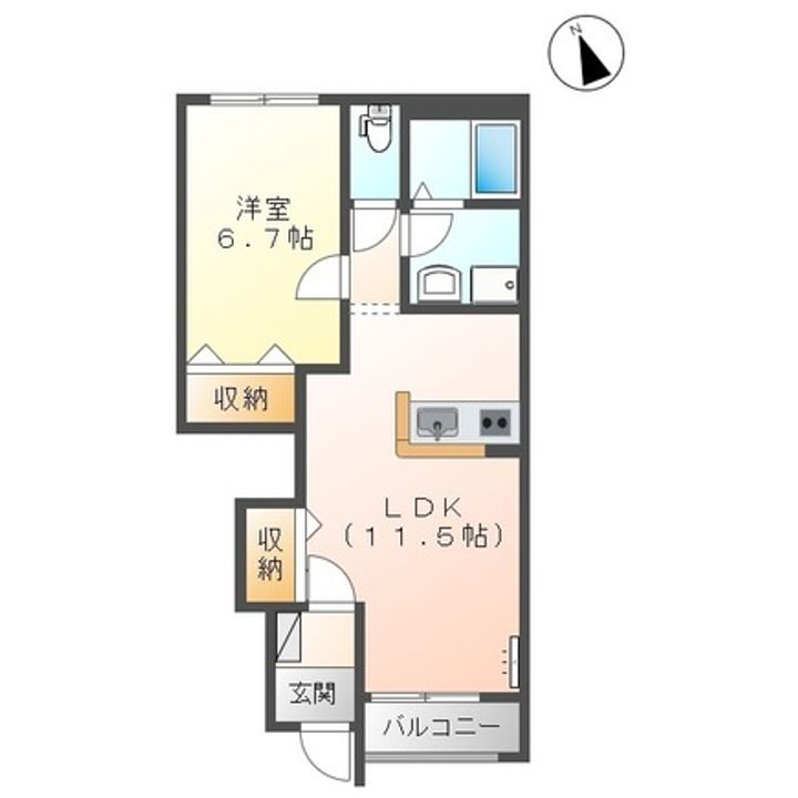 フィオーレ 新開の間取り