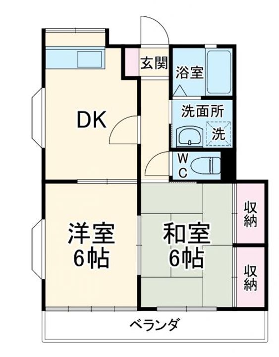 ハイツ皆和の間取り