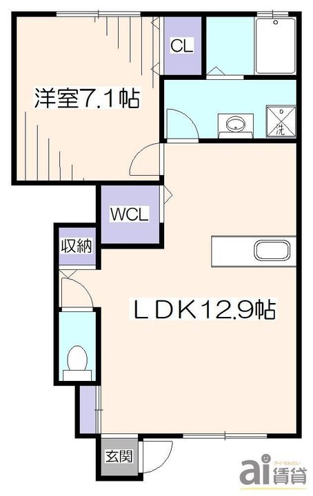 東京都東久留米市柳窪4(アパート)の賃貸物件の間取り