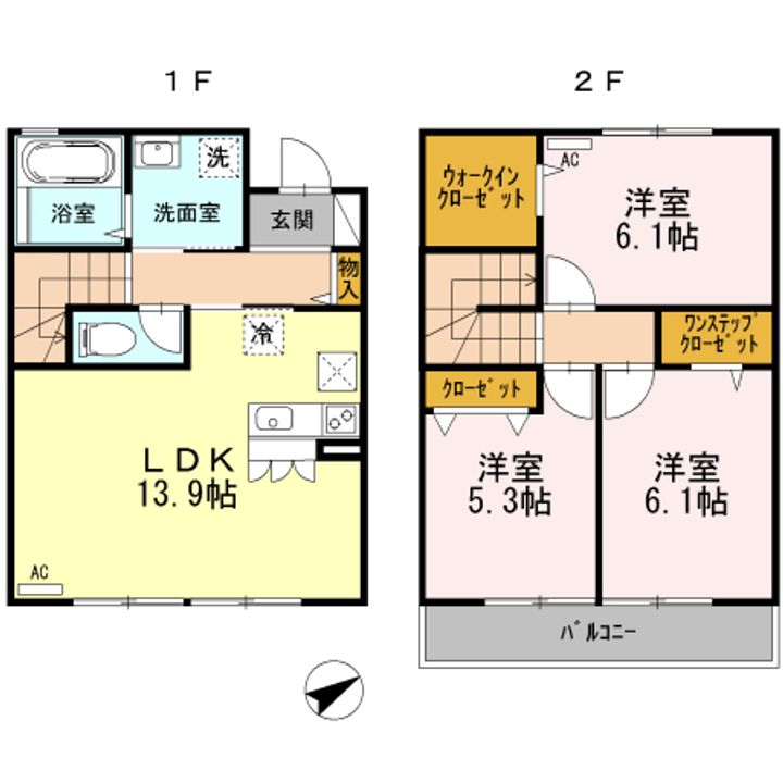 東京都府中市西府町4(一戸建)の賃貸物件の間取り