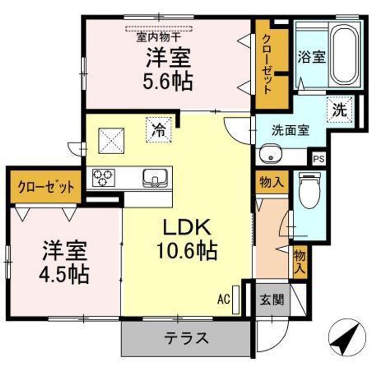 エルベ南幸の間取り