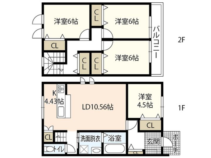 広島県安芸郡海田町国信1(一戸建)の賃貸物件の間取り