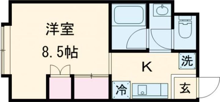 新潟県長岡市平島2(アパート)の賃貸物件の間取り
