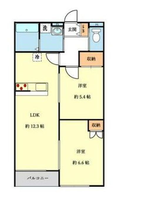 埼玉県川越市仙波町4(アパート)の賃貸物件の間取り