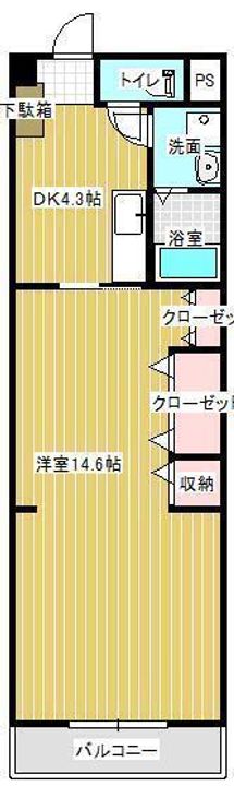 山形県山形市北町4(マンション)の賃貸物件の間取り