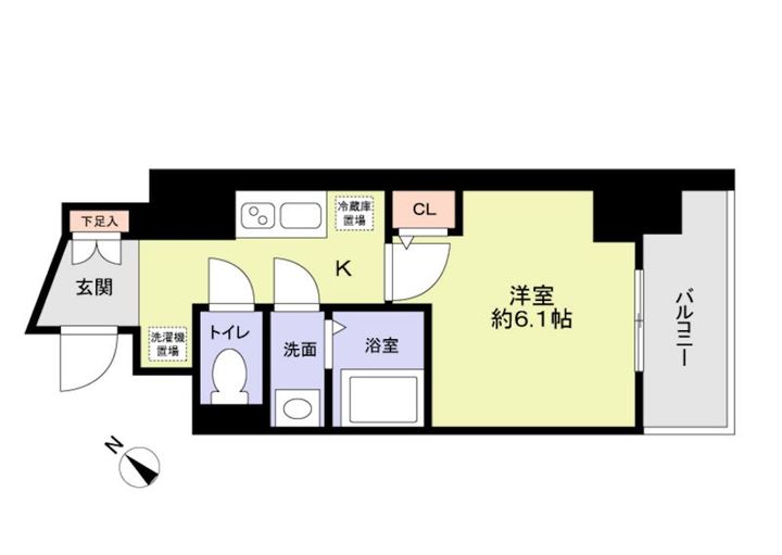 大阪府大阪市西淀川区姫里2(マンション)の賃貸物件の間取り