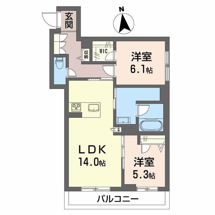 シャーメゾン アトリエールの間取り