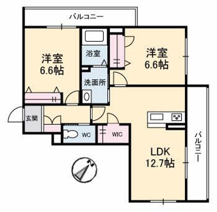 シャーメゾン宇多津 C棟の間取り