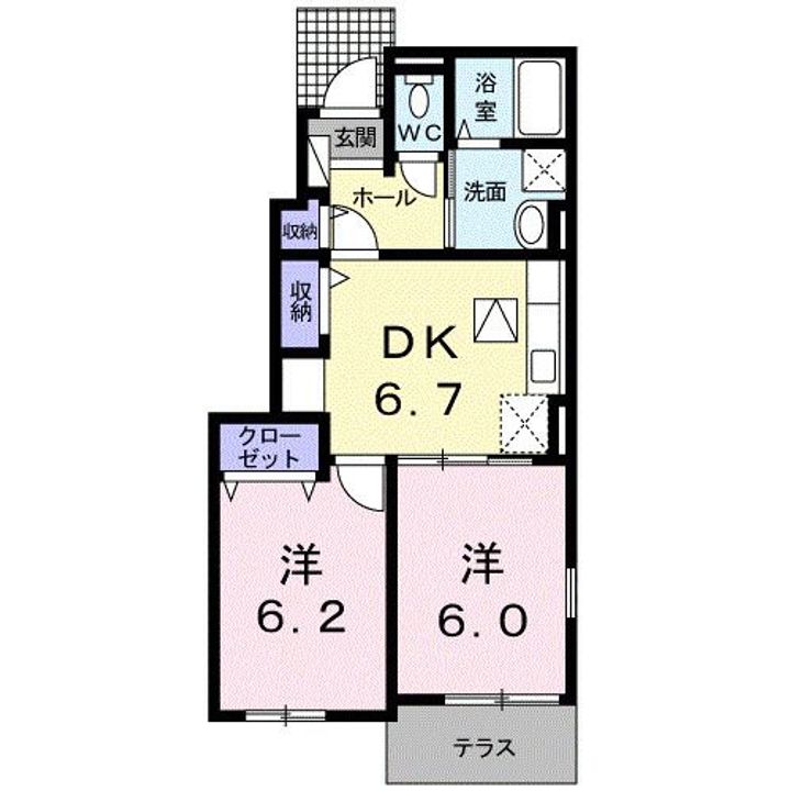 グッドラックフィールド1番館の間取り