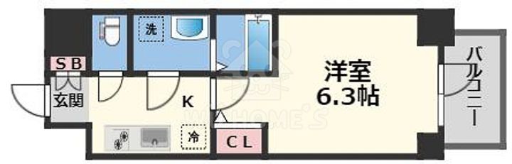 大阪府大阪市淀川区新北野3(マンション)の賃貸物件の間取り