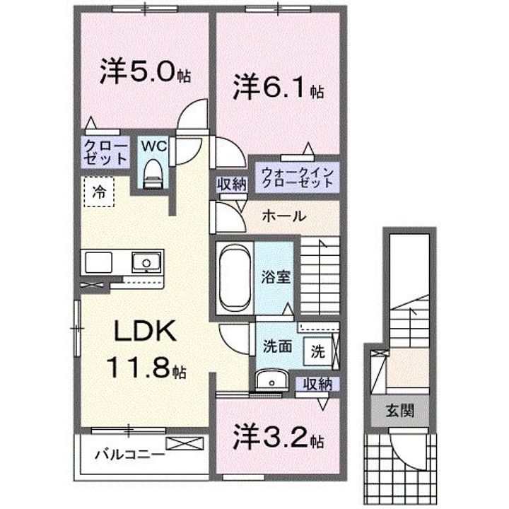 フランコリーヌ 7の間取り