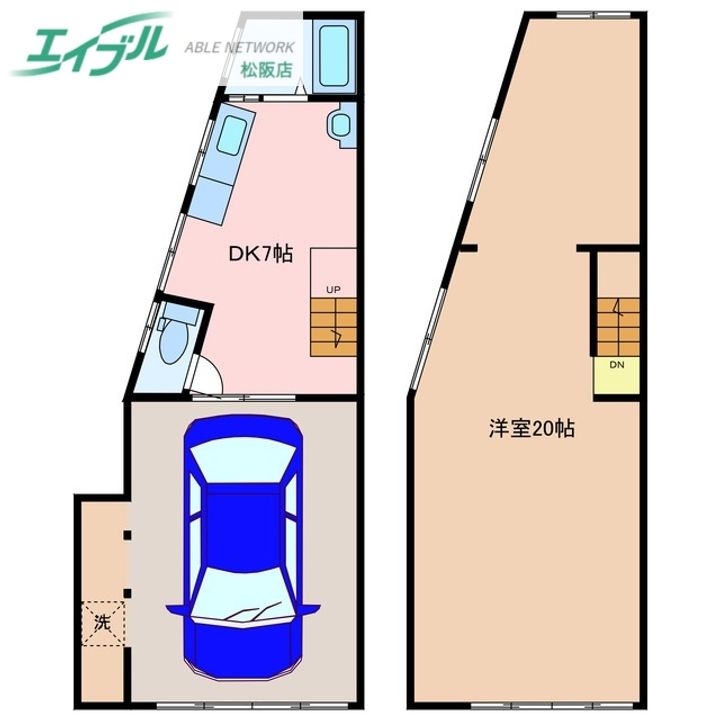 三重県松阪市日野町(一戸建)の賃貸物件の間取り