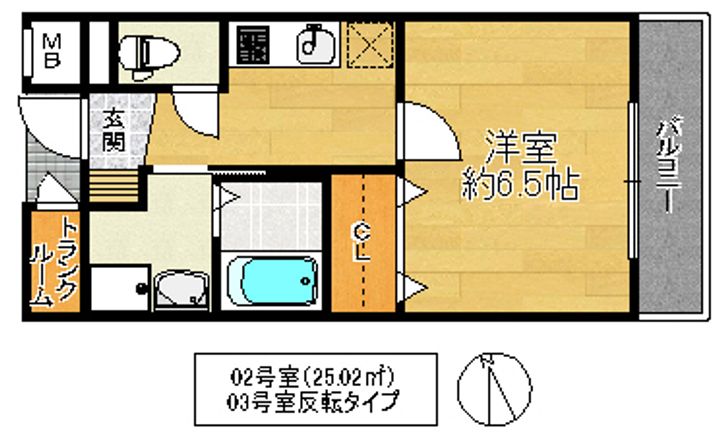 大阪府東大阪市稲田本町3(アパート)の賃貸物件の間取り
