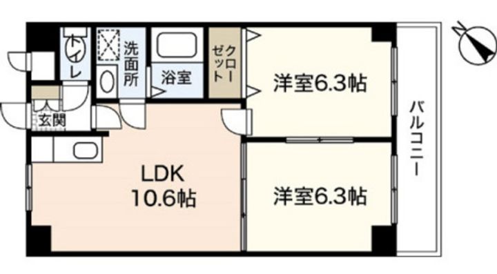 サニーヒルズ大福の間取り