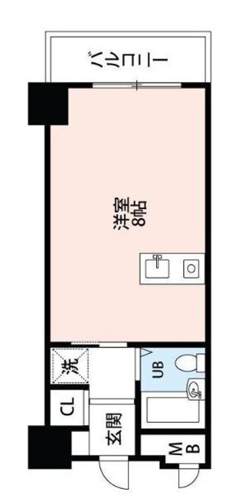 福岡県福岡市中央区六本松2(マンション)の賃貸物件の間取り