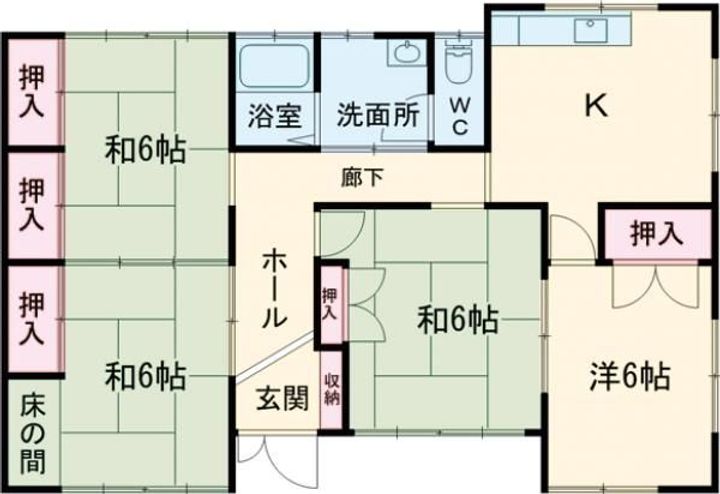 群馬県伊勢崎市市場町2(一戸建)の賃貸物件の間取り