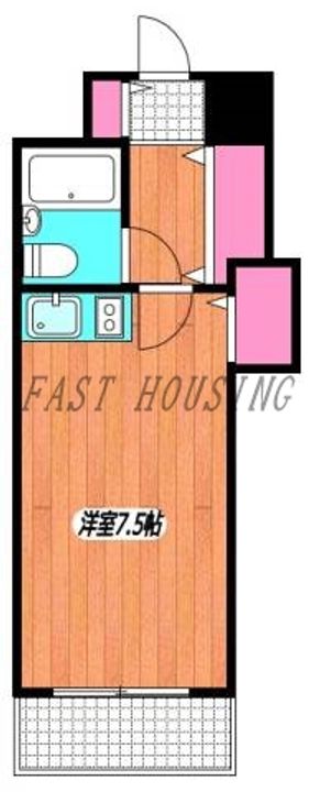 東京都新宿区新宿1(マンション)の賃貸物件の間取り