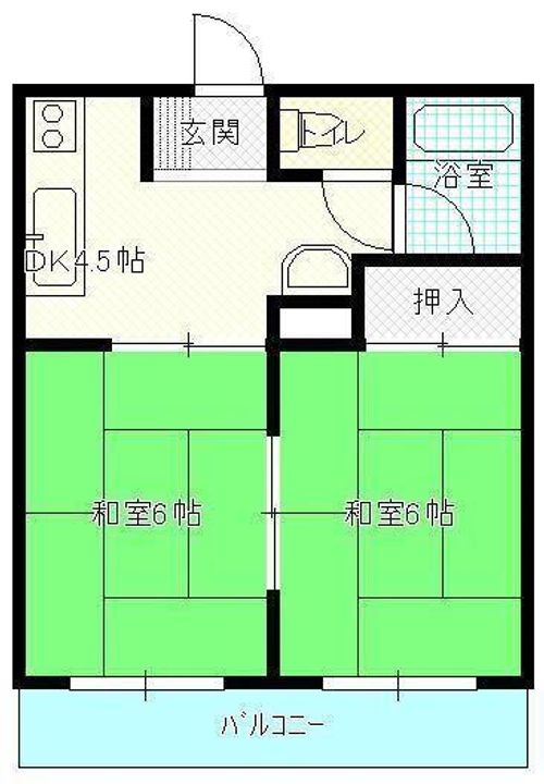 松橋ハイツの間取り