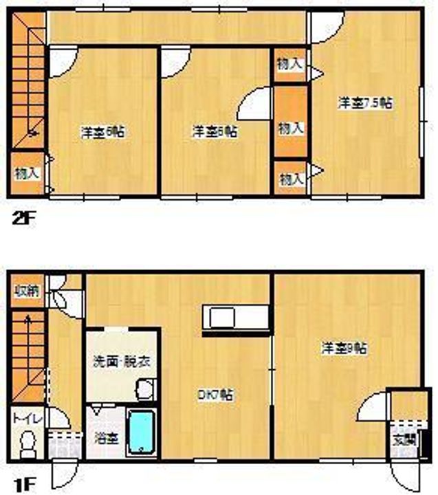 岡山県倉敷市玉島道口(一戸建)の賃貸物件の間取り