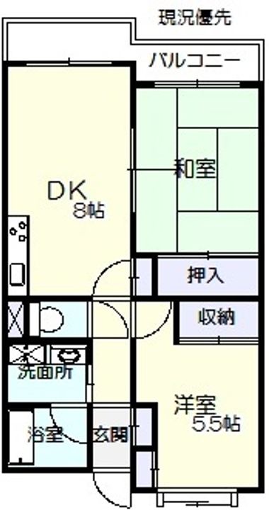 マンション栂森の間取り