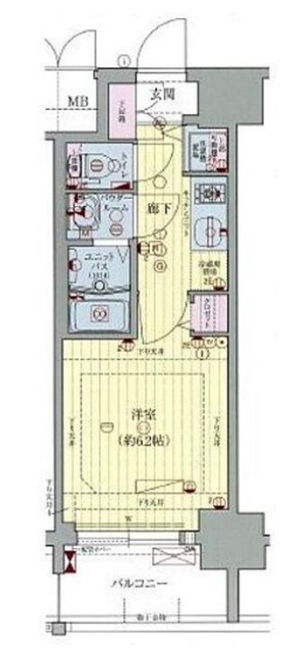 プレサンス玉造駅前ルージュの間取り