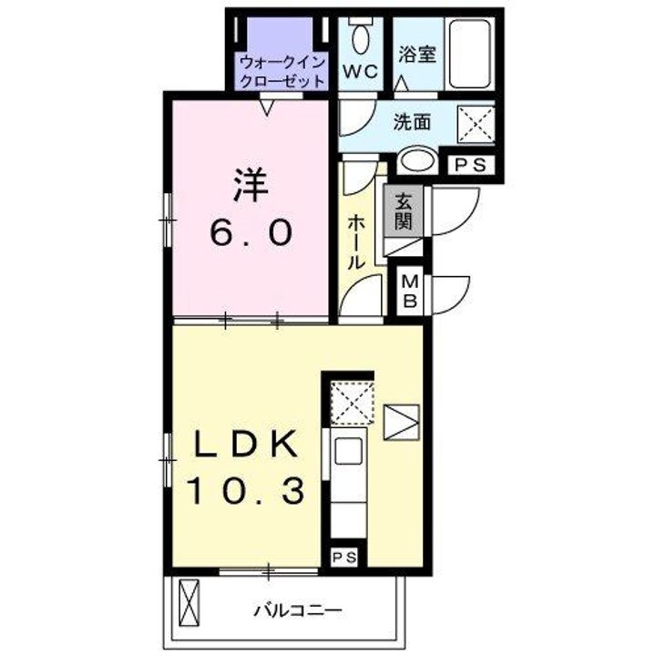 大阪府泉佐野市新安松3(アパート)の賃貸物件の間取り
