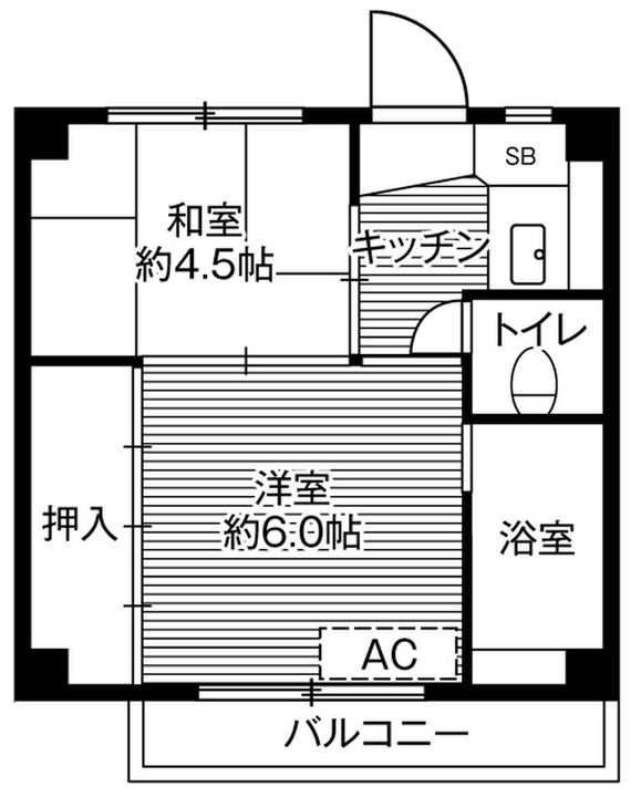 栃木県鹿沼市緑町1(マンション)の賃貸物件の間取り