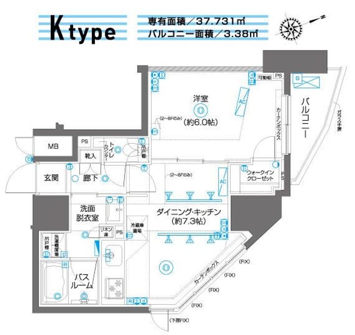 東京都北区西ケ原1(マンション)の賃貸物件の間取り