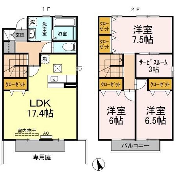 徳島県徳島市山城町東浜傍示(一戸建)の賃貸物件の間取り
