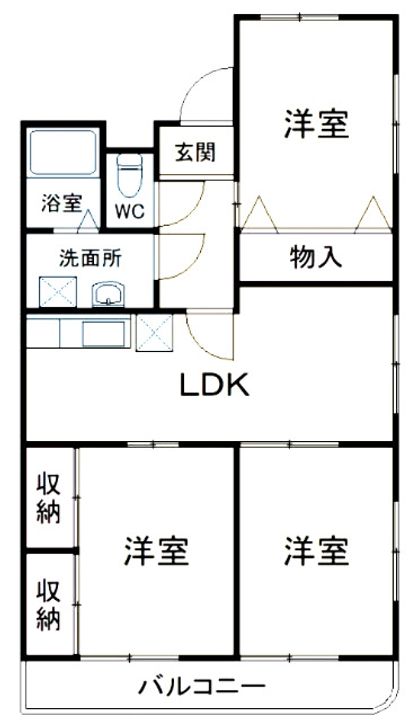 群馬県高崎市日高町(アパート)の賃貸物件の間取り