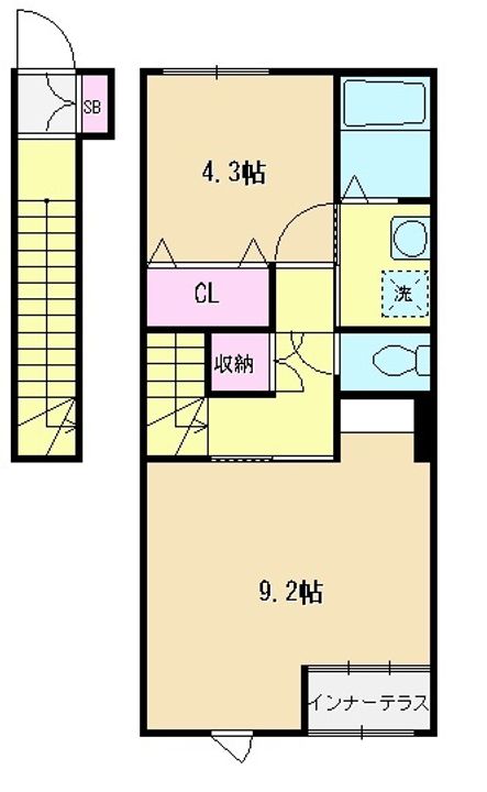 埼玉県朝霞市根岸台6(アパート)の賃貸物件の間取り