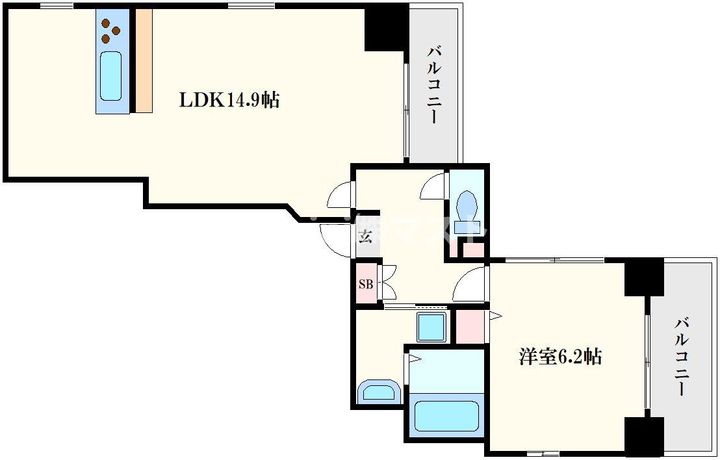 プレサンス同心アーバンステージの間取り