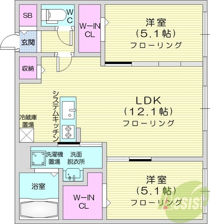 DioreResidenceSapporoの間取り