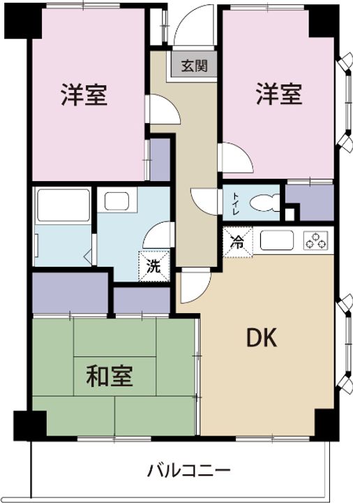 高嶺ツインビルBの間取り