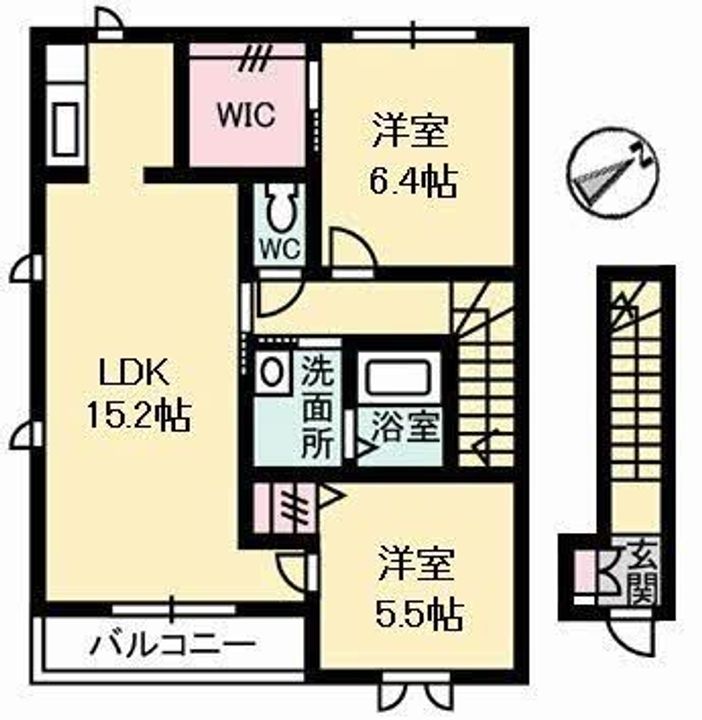グランドメゾン水呑 B棟の間取り