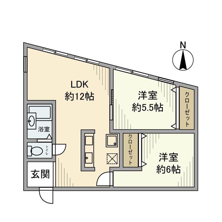 フラット代田橋の間取り
