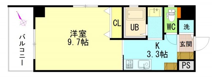 広島県呉市中央3(マンション)の賃貸物件の間取り