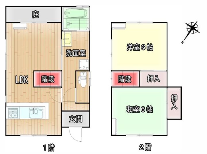 大阪府枚方市茄子作2(一戸建)の賃貸物件の間取り