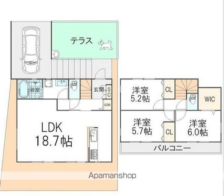 千葉県我孫子市並木8(一戸建)の賃貸物件の間取り