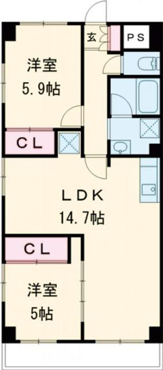ラフォーレ久留米の間取り