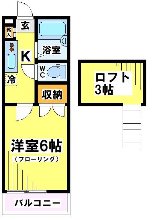 東京都府中市住吉町4(アパート)の賃貸物件の間取り