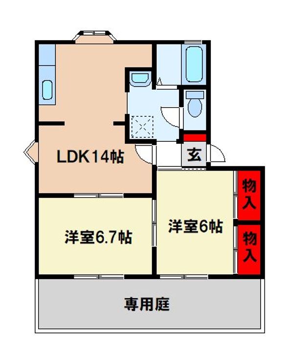 ラフォーレ原田Aの間取り