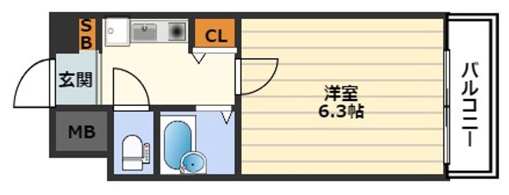 エスティライフ梅田新道の間取り